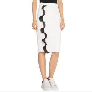 Opening Ceremony Stretch Ponte Pencil Skirt with Ruffle
